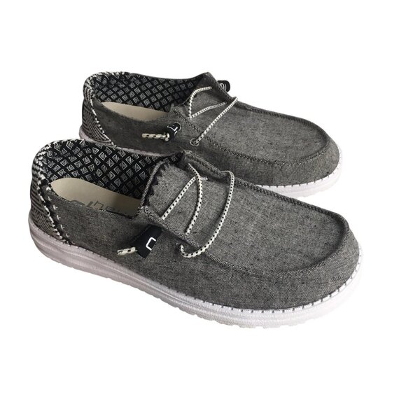 Hey Dude Wendy Shoes Womens Size 8 Gray Chambray Slip On Loafers SKU 121414203 - Picture 4 of 12